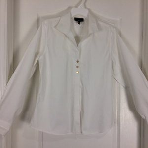 Elegant Foxcroft no-iron white blouse